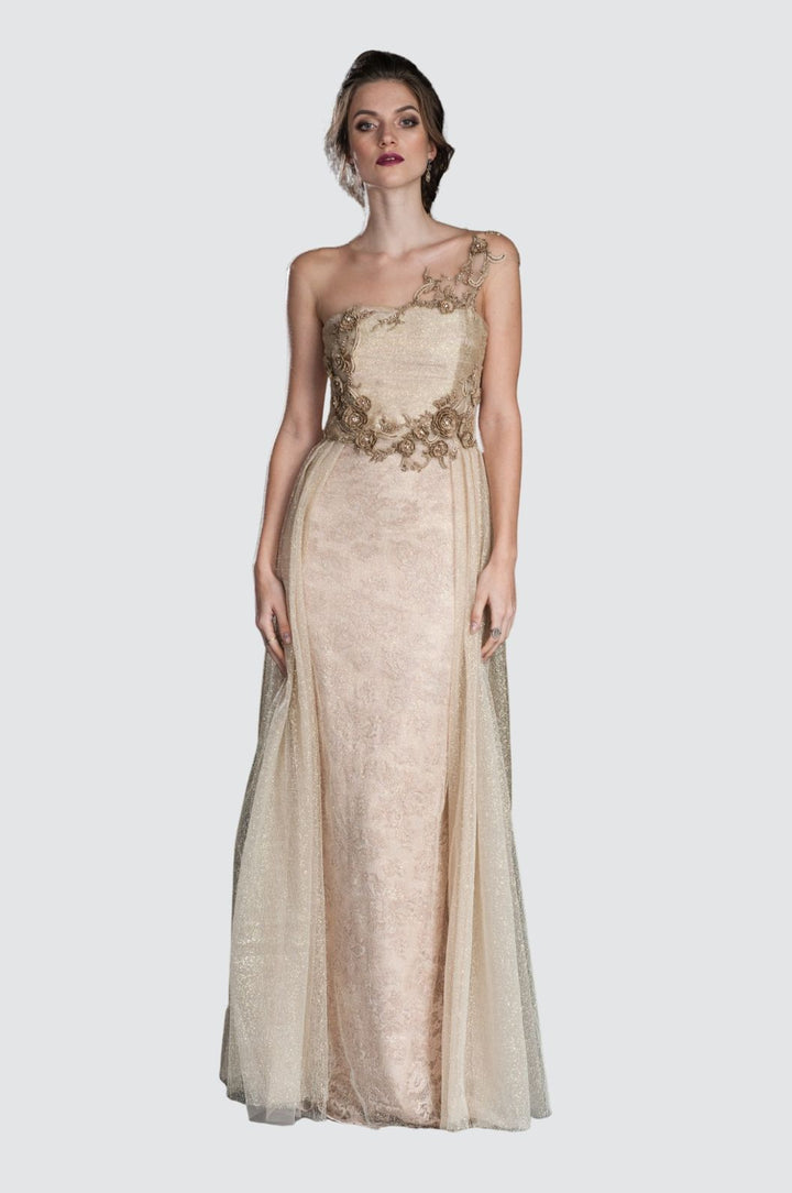 One-Shoulder Evening Gown