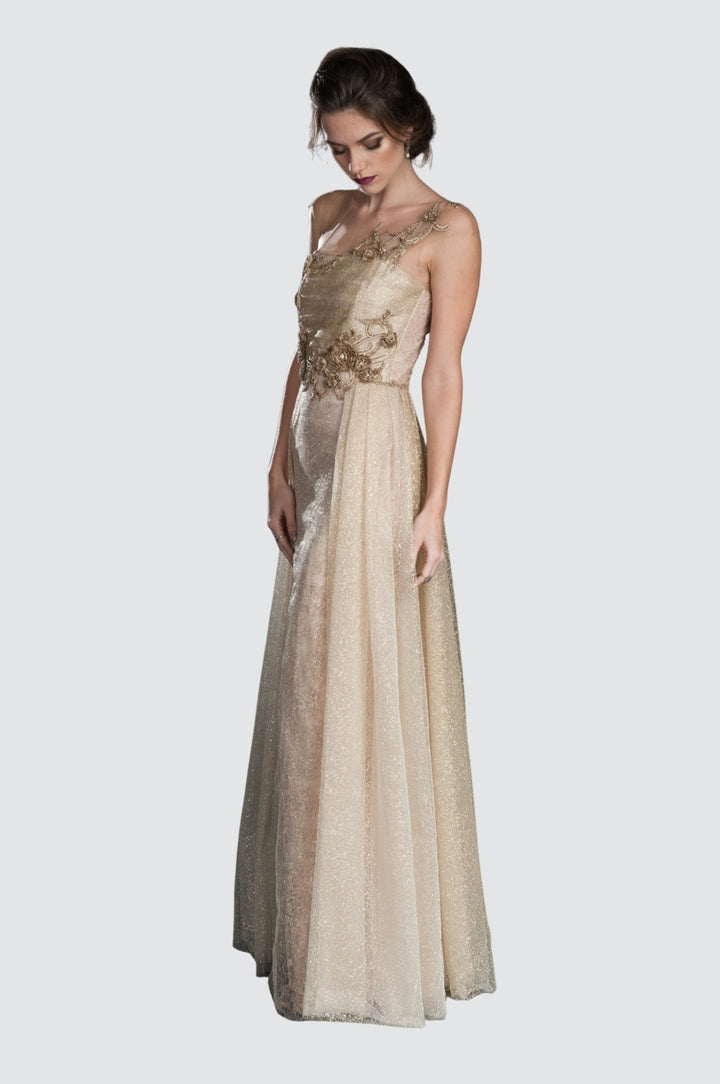 One-Shoulder Evening Gown