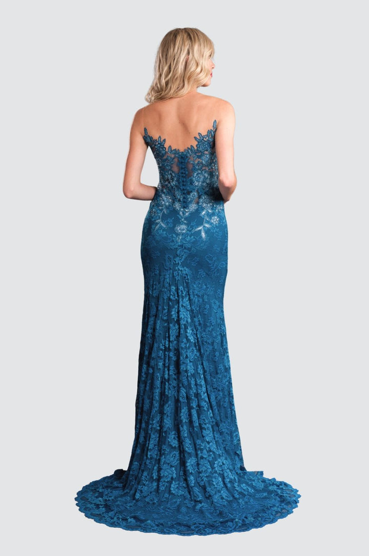 Robe mi-longue bouffante à col en V