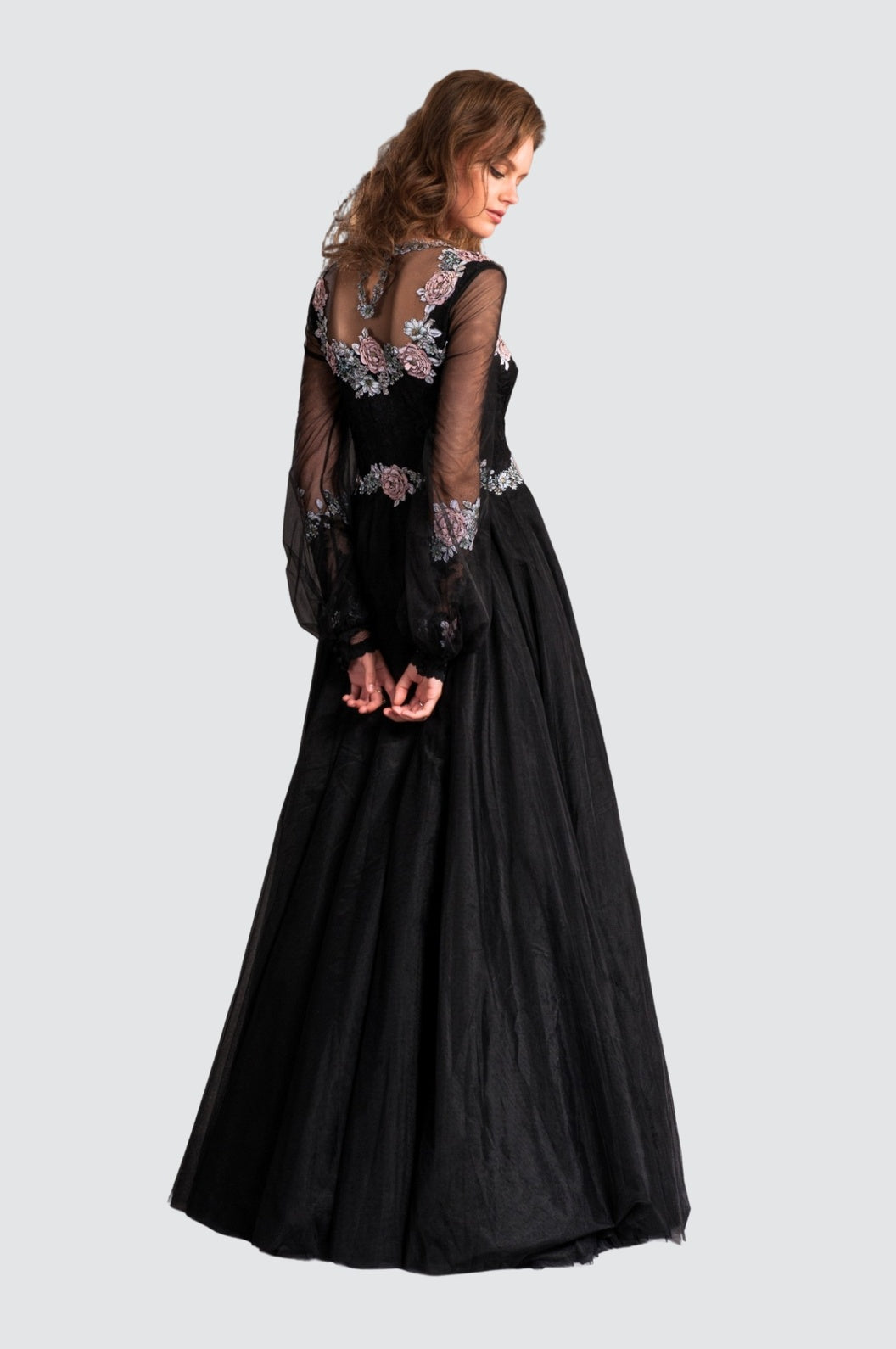 Ensemble assorti en dentelle bleu foncé