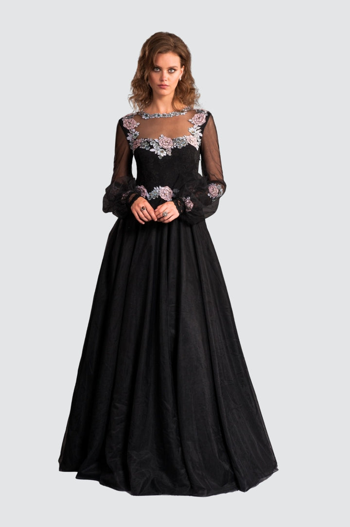 Ensemble assorti en dentelle bleu foncé