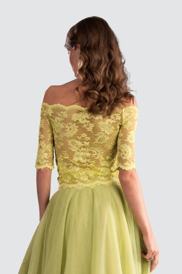 Jupe en tulle citron vert