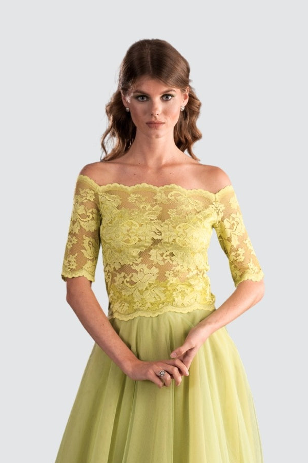 Jupe en tulle citron vert