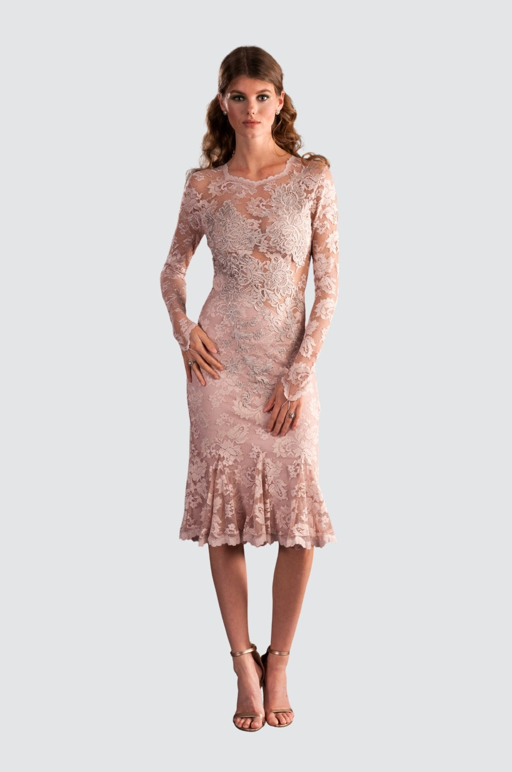 Cocktail Dress with Flounced Skirt Cocktail Dress with Flounced Skirt