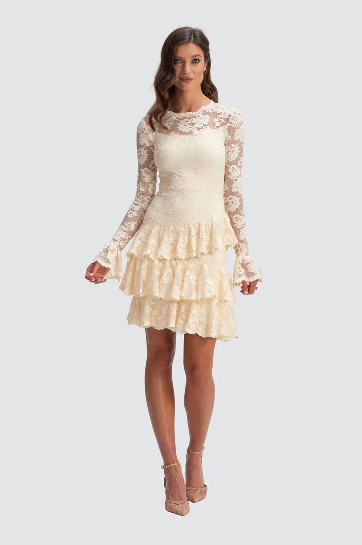 Cocktail Dress with Ruffled Sleeves