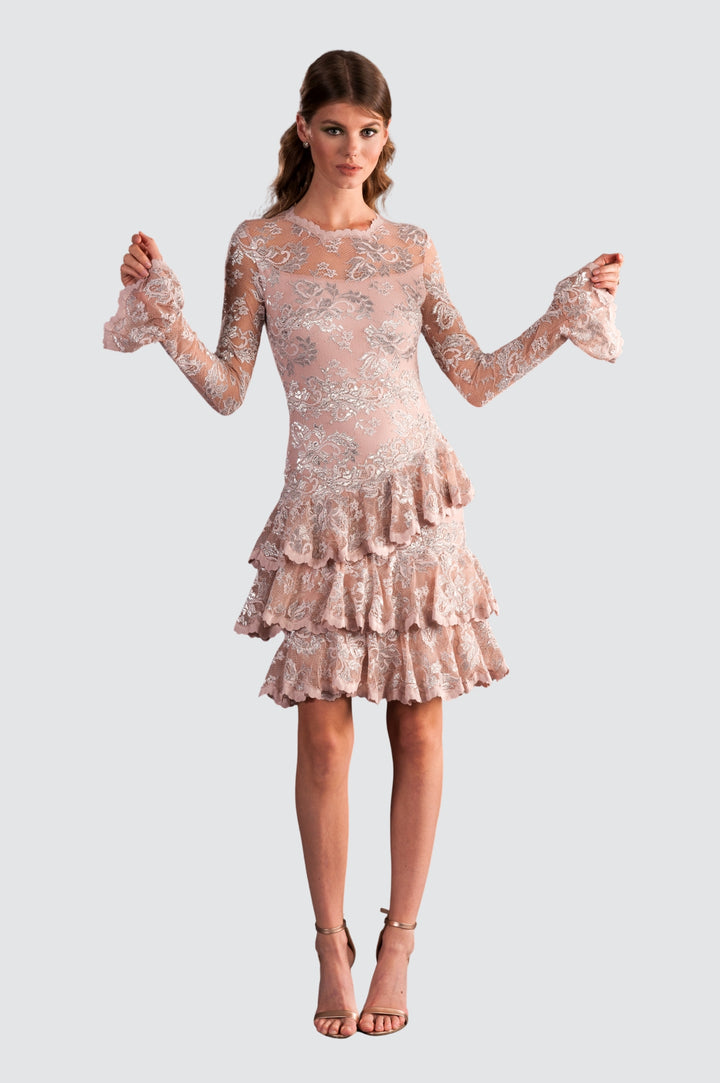 Cocktail Dress with Ruffled Sleeves