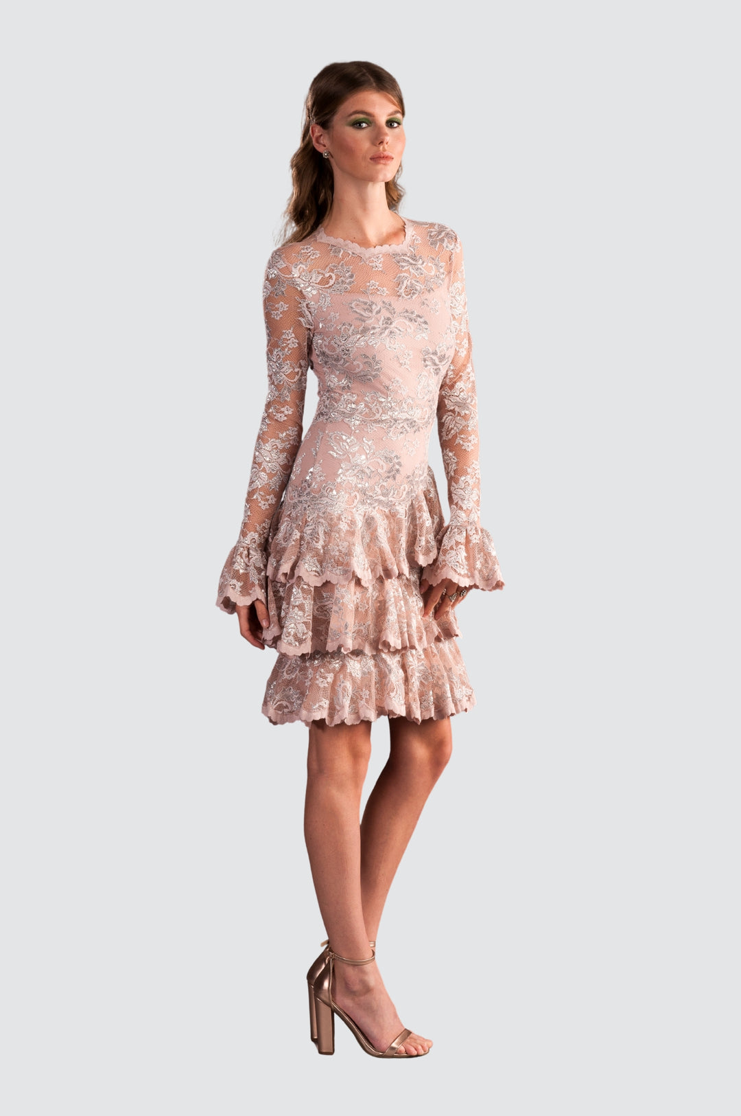 Cocktail Dress with Ruffled Sleeves