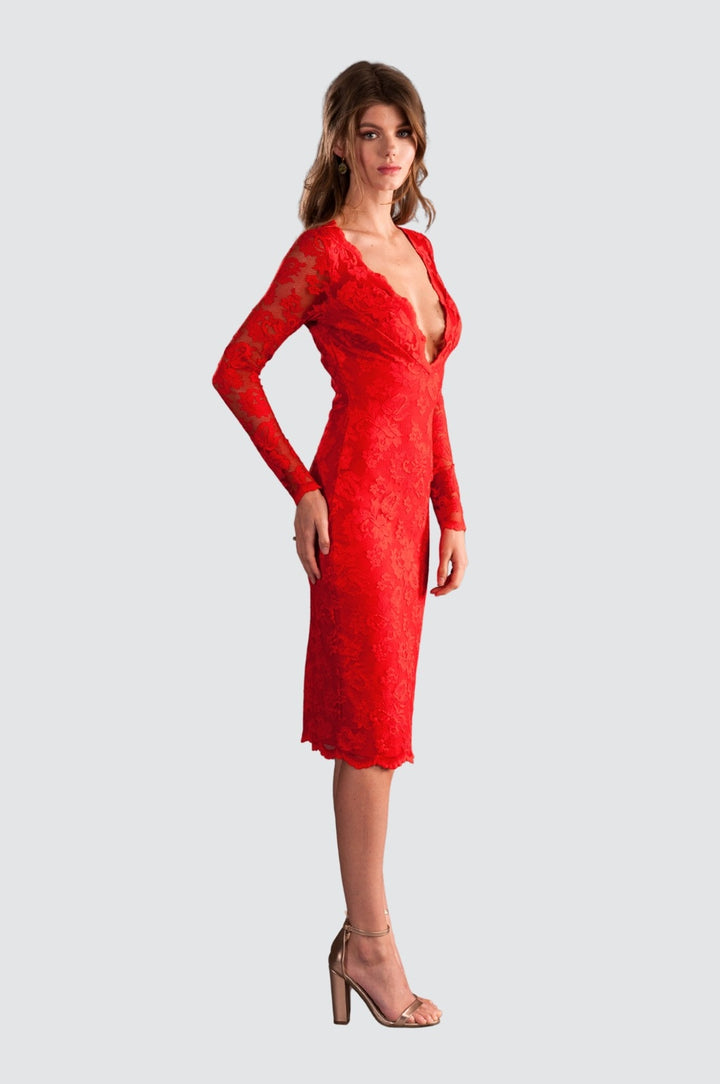 Robe de cocktail rouge