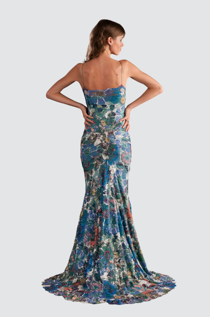 Robe fleurie à bretelles