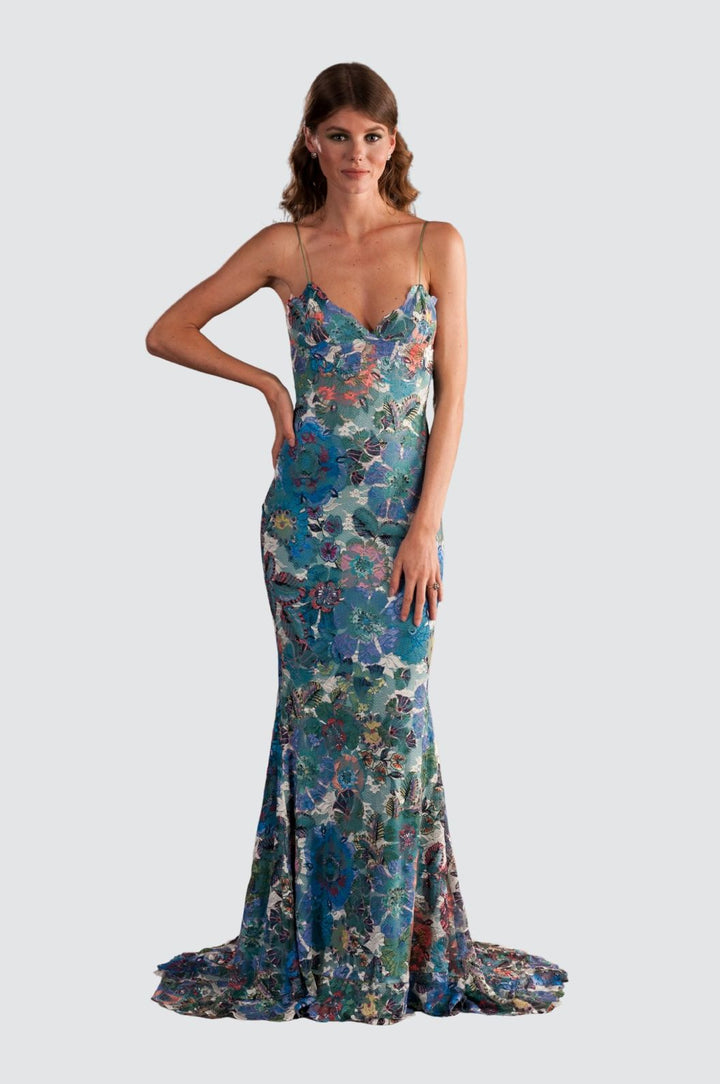 Robe fleurie à bretelles