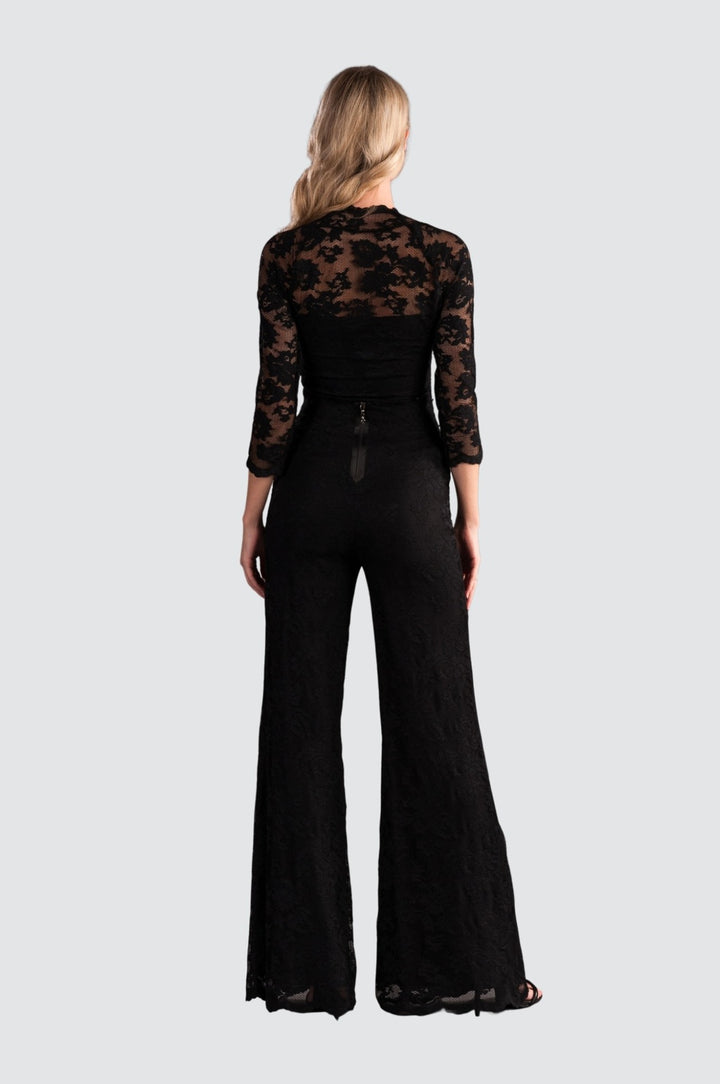 Elegant Black Lace Matching Set