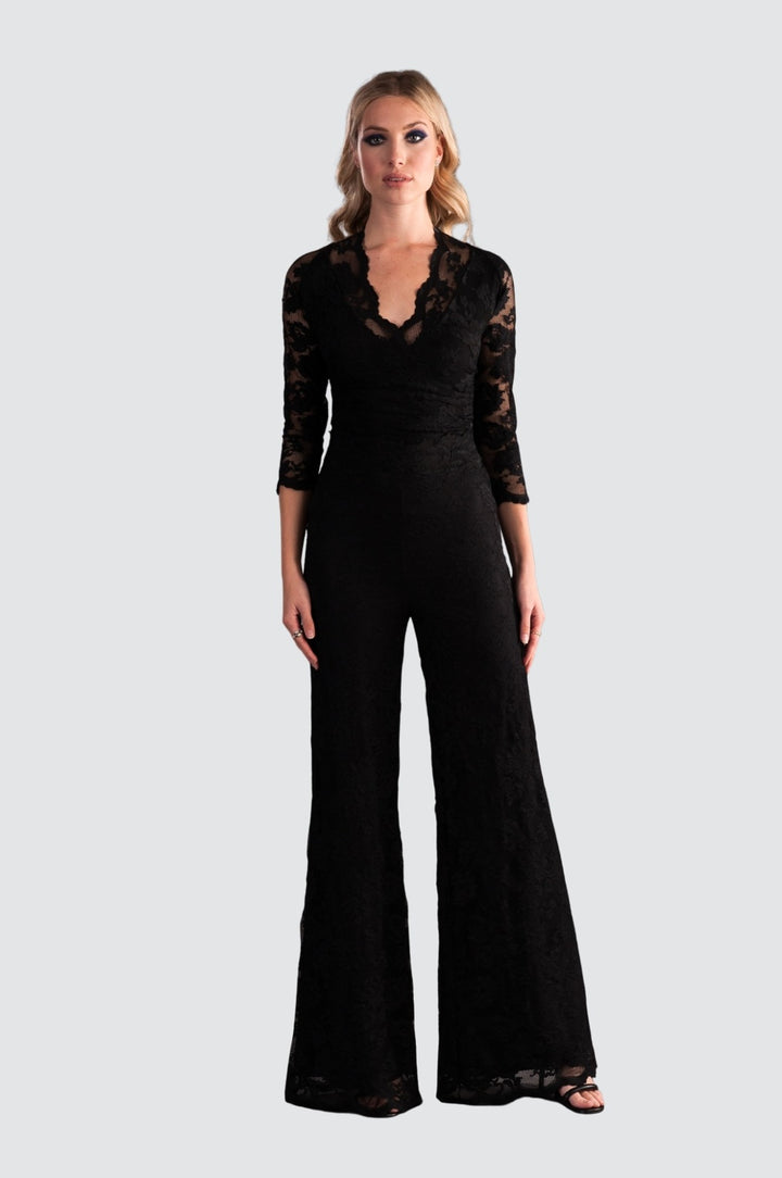 Elegant Black Lace Matching Set