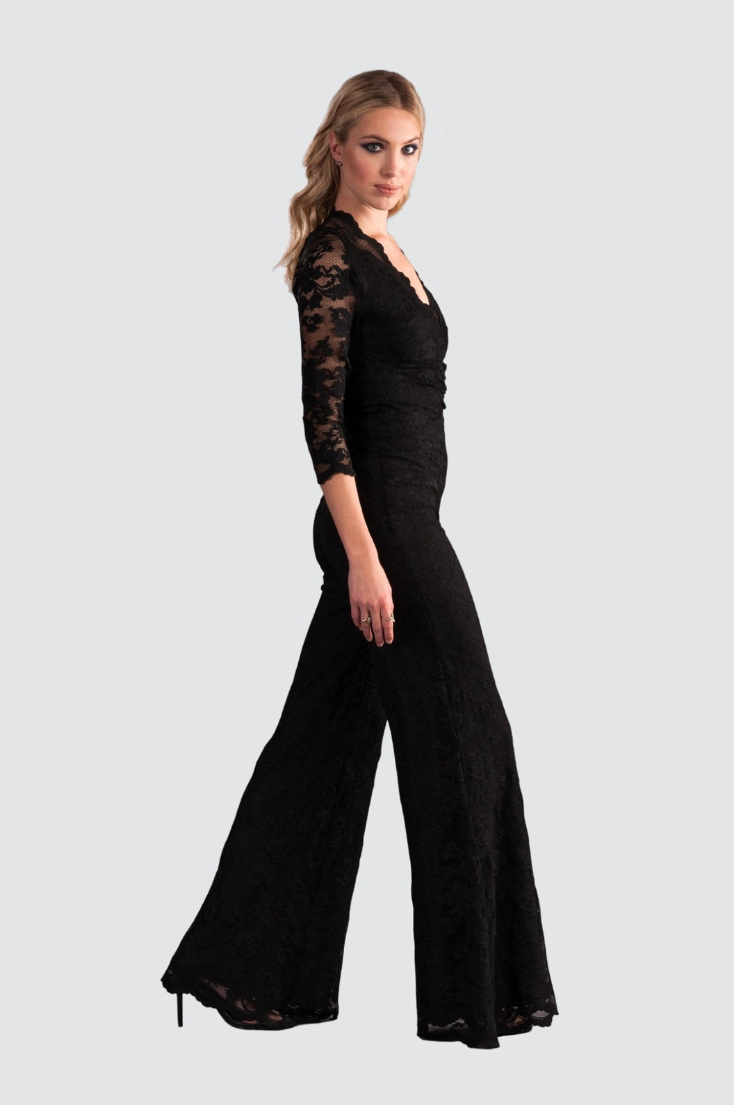 Elegant Black Lace Matching Set