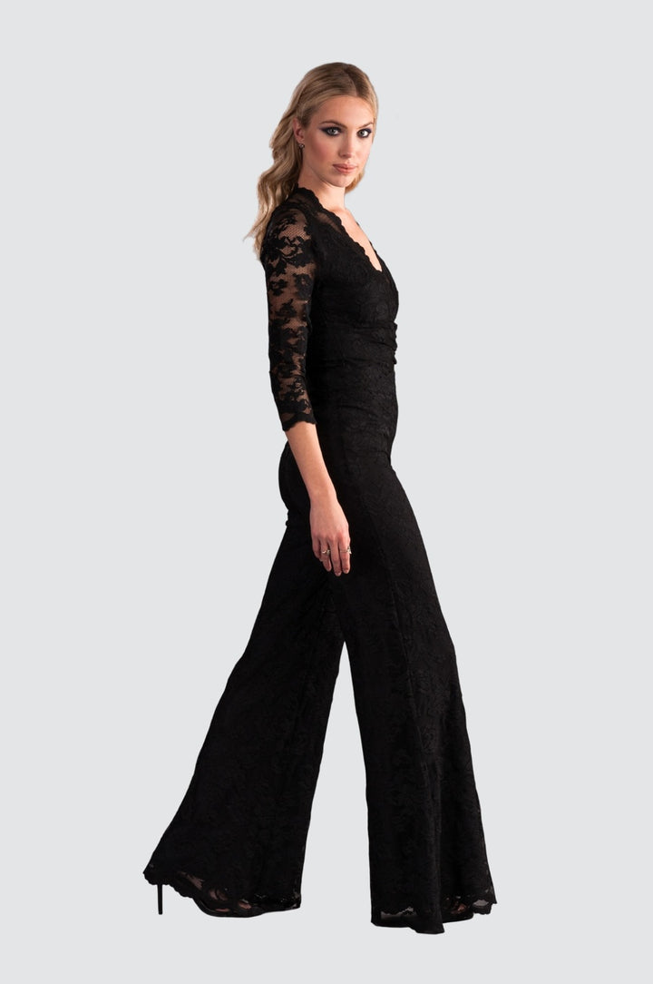 Elegant Black Lace Matching Set