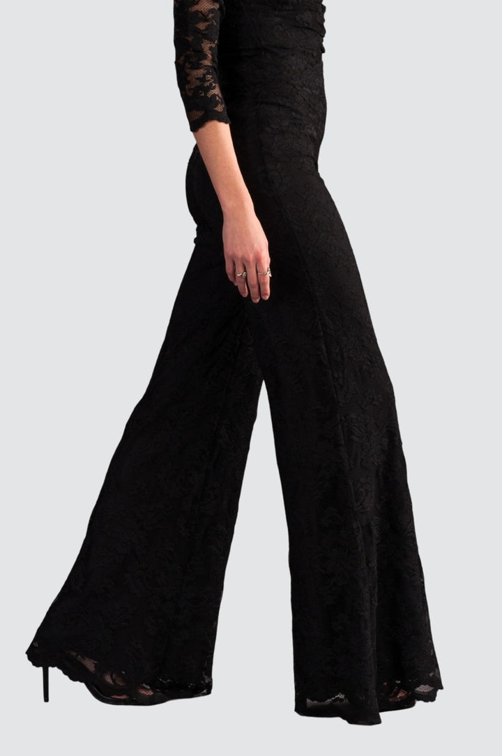 Elegant Black Lace Matching Set