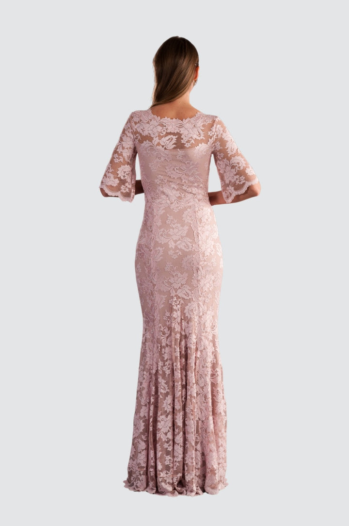 Rose Water Lace Mermaid Gown