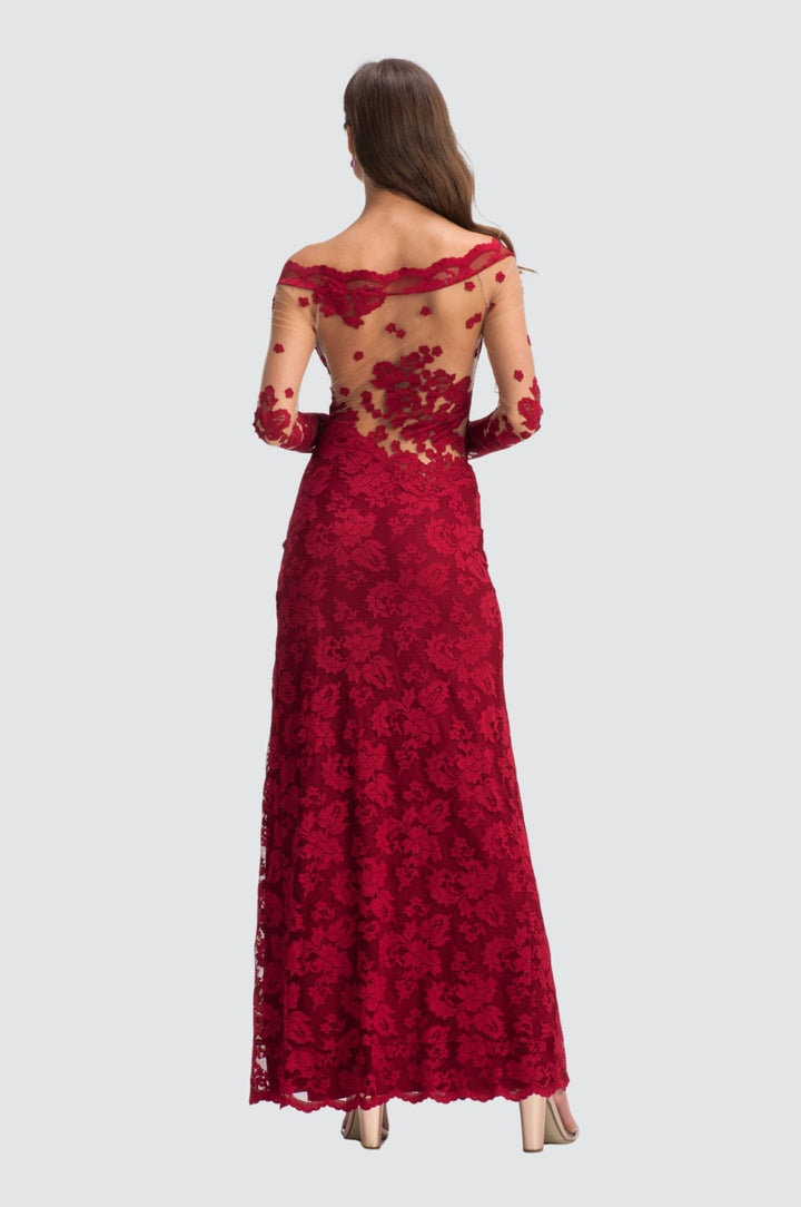 Transparentes Kleid mit langen Ärmeln