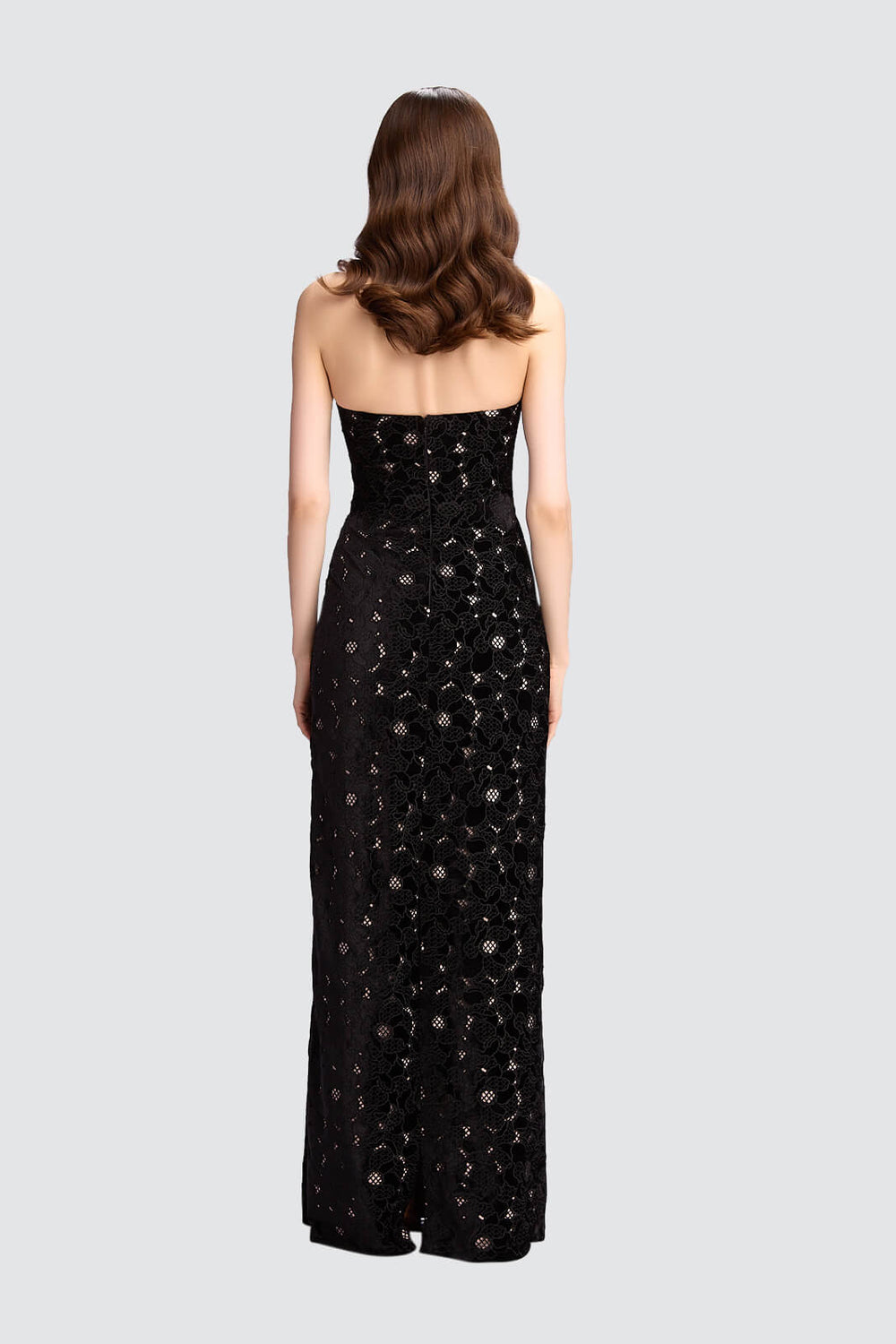Elegant Velvet Strapless Gown-1