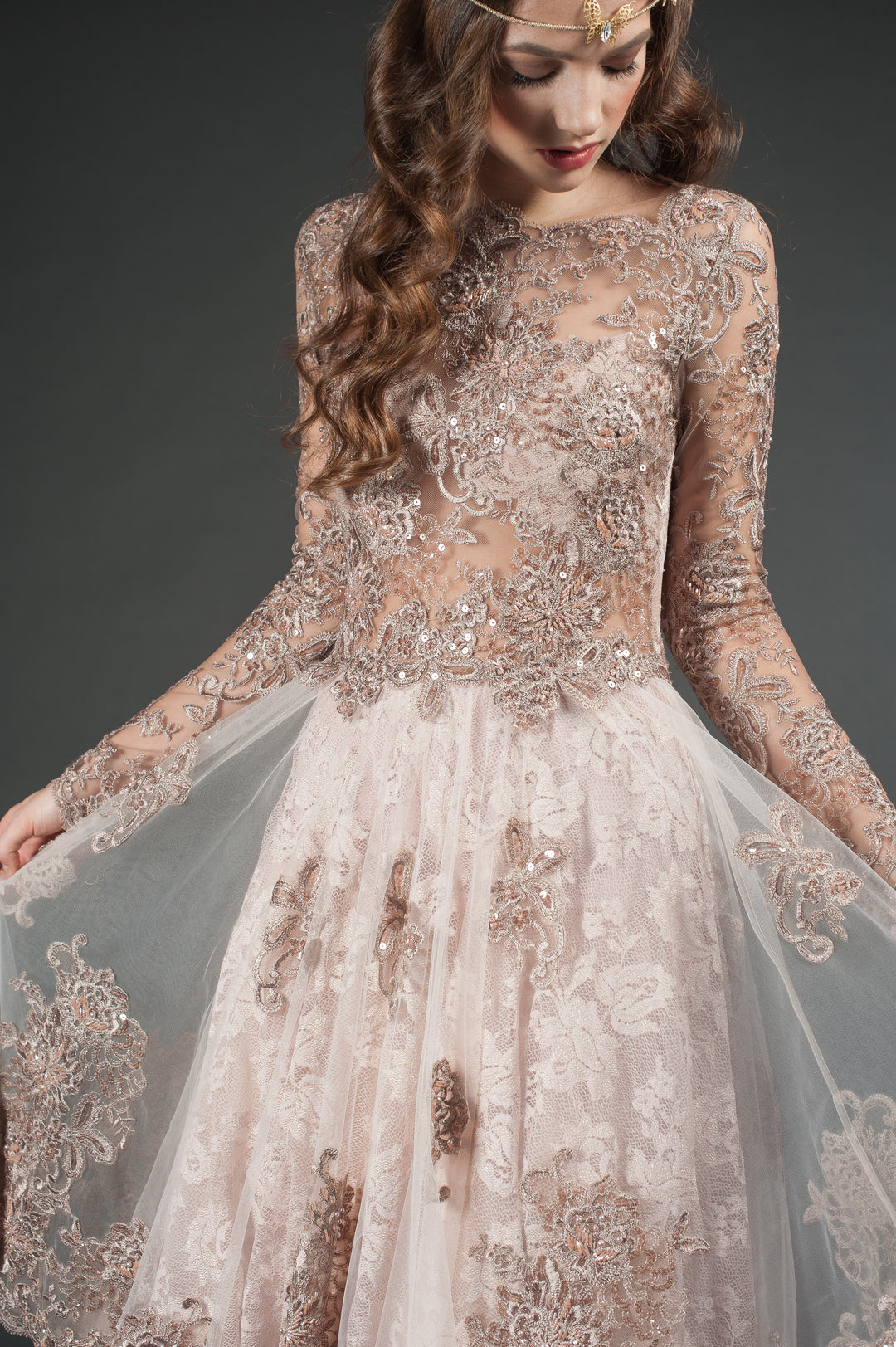 Rose Water Lace Dress-2