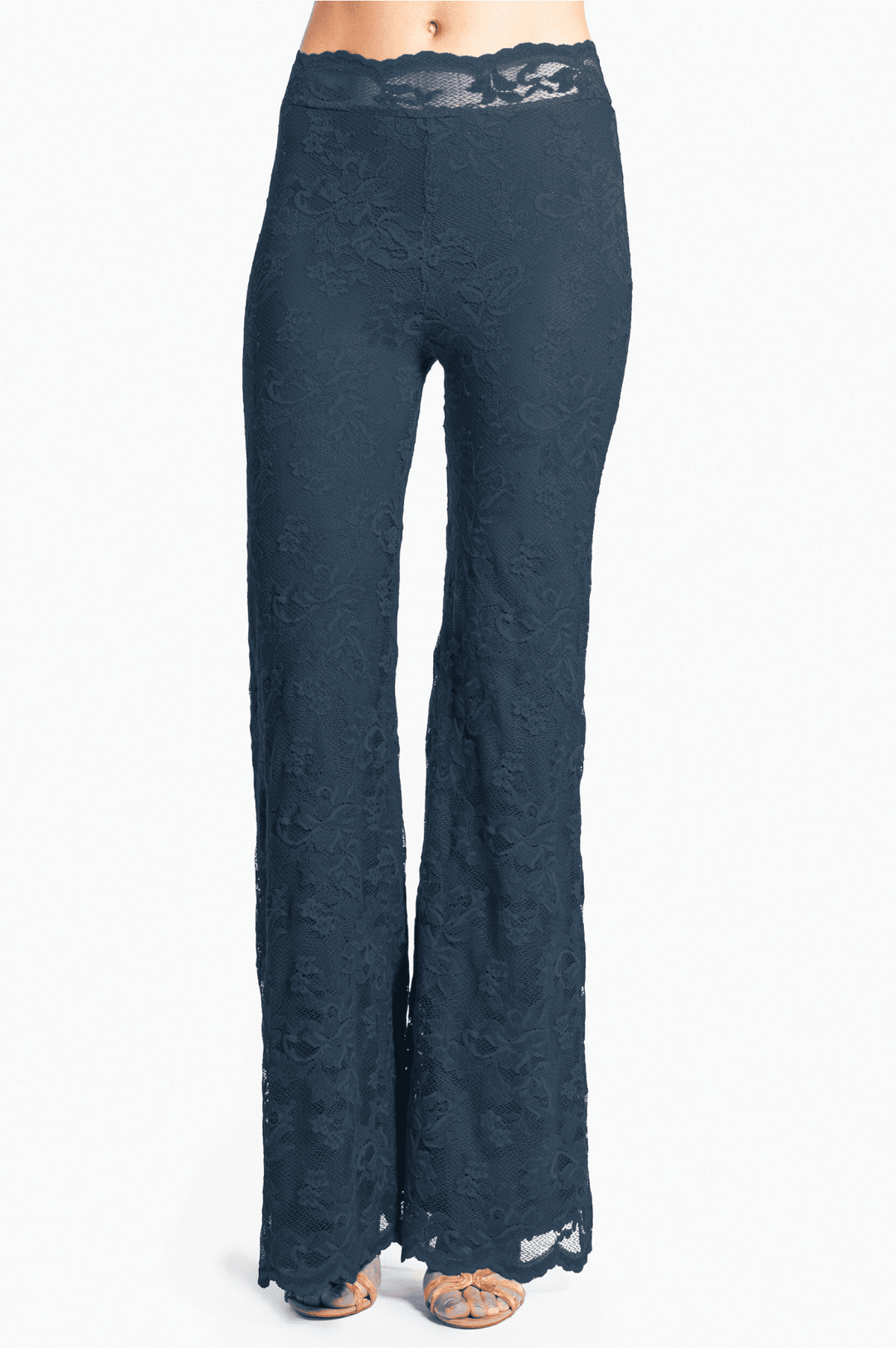 Lace Flare Trousers-2