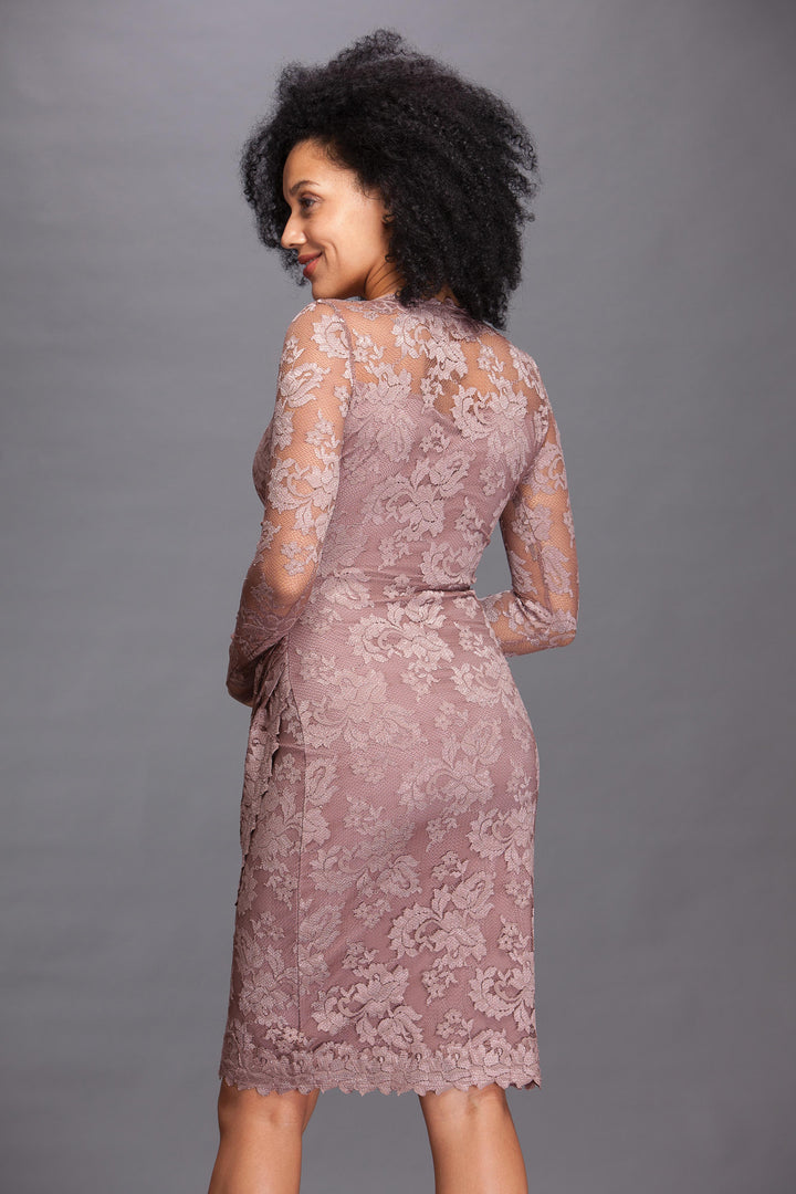 Long Sleeves Cocktail Lace Dress-1