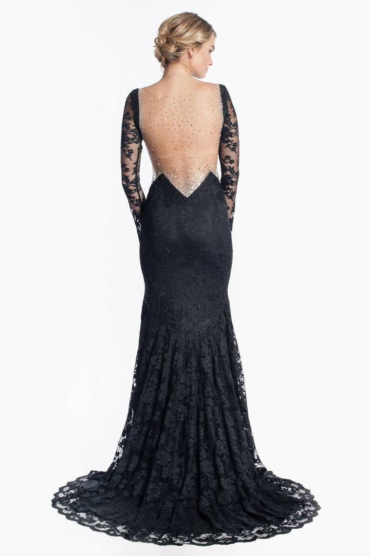 Luxurious Lace Gown with Sparkling Embellishments-1