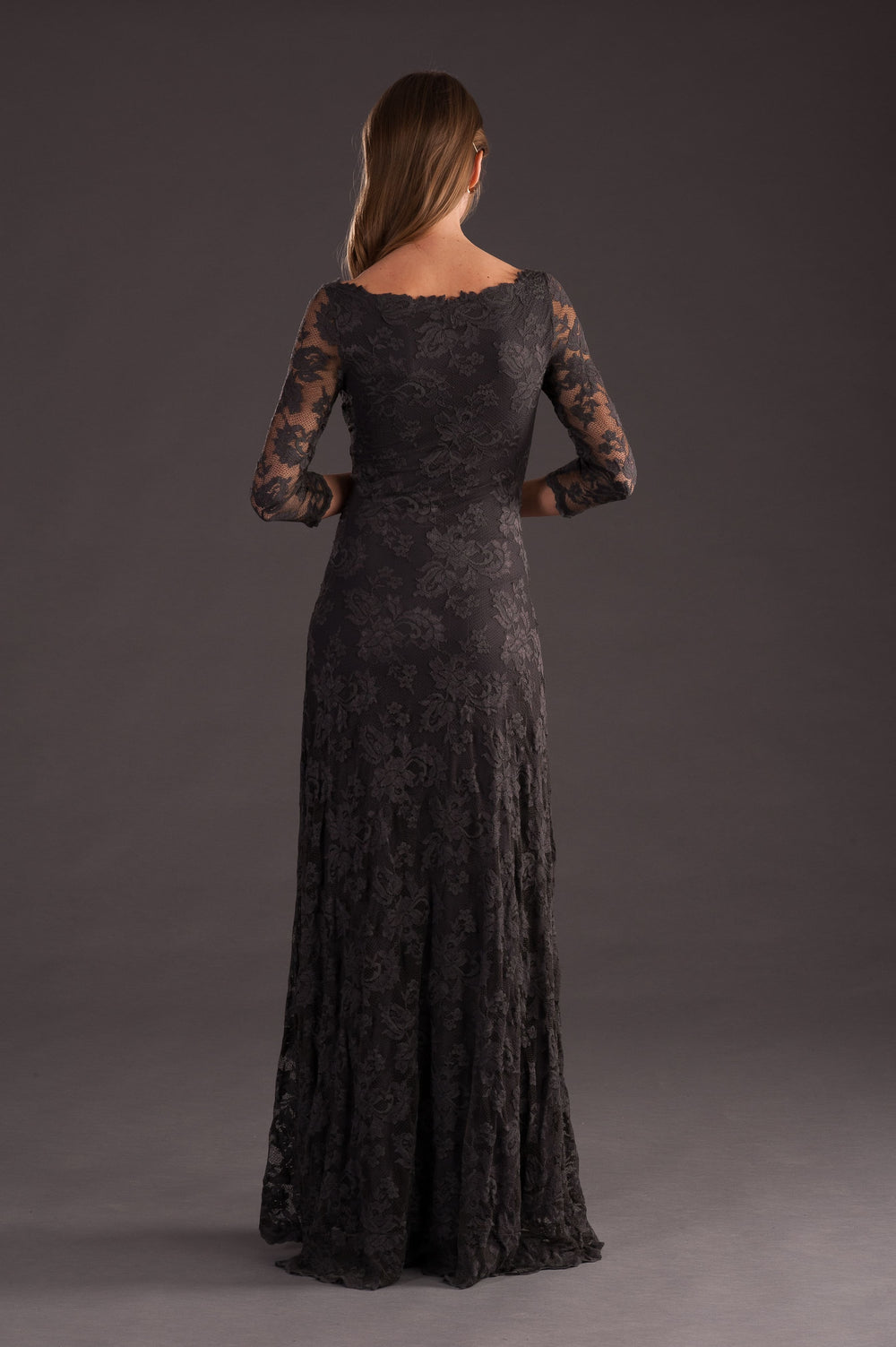 Indigo Lace Gown-1
