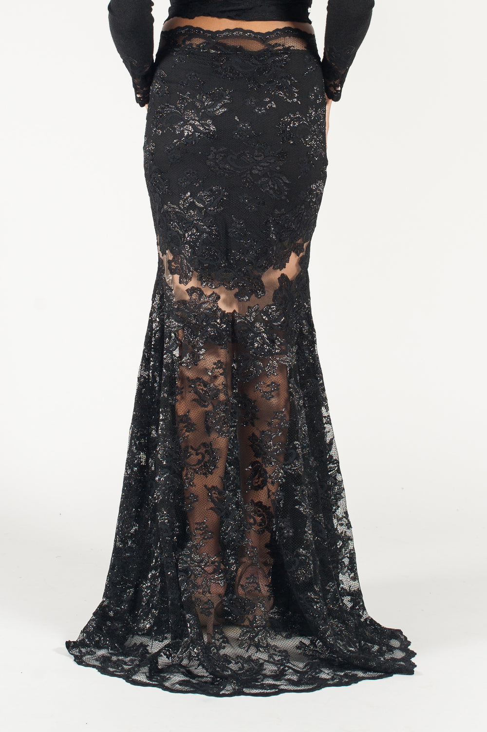 Black Flared Skirt-1