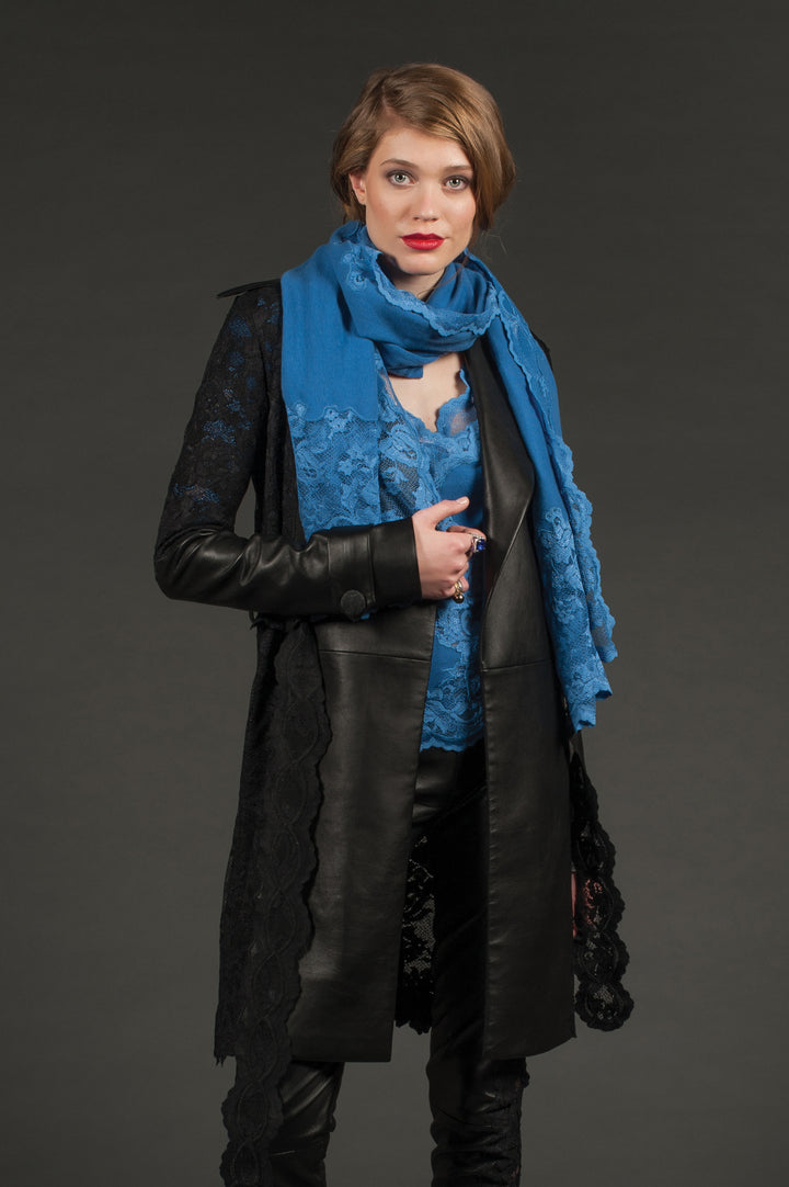 Cashmere and Lace Scarf-11