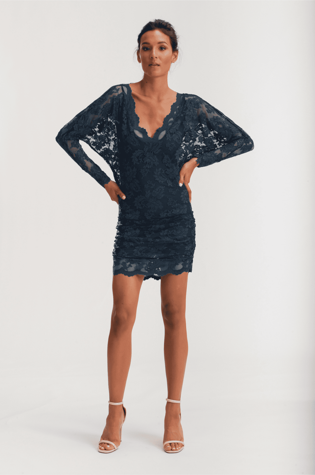 V-Neck Lace Tunic-3