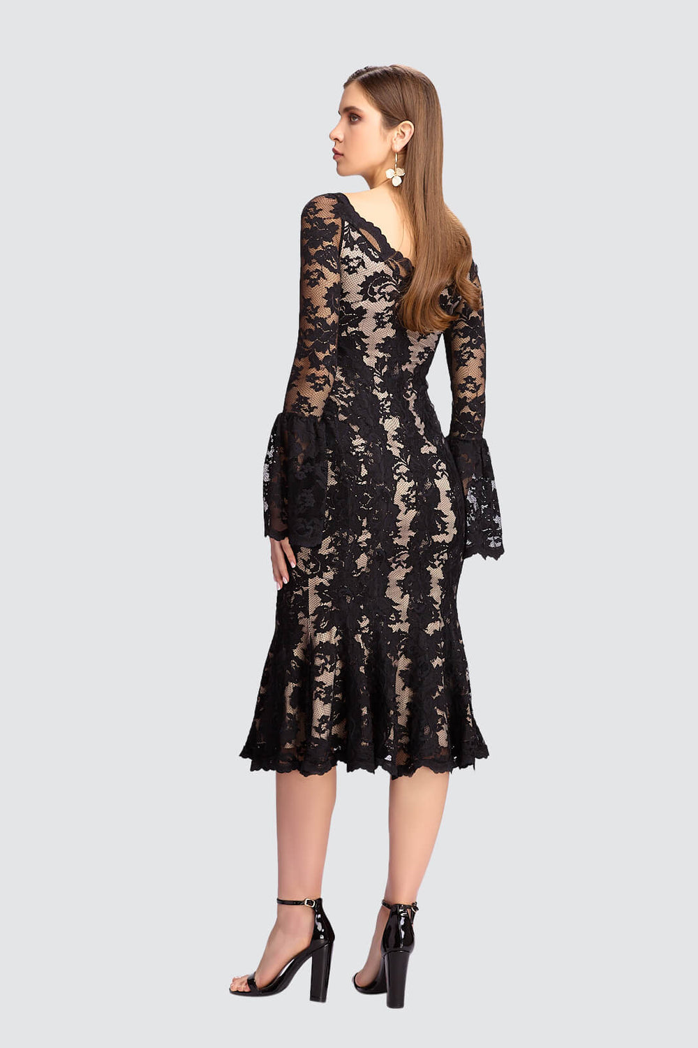 Dress with Bell Sleeves-1