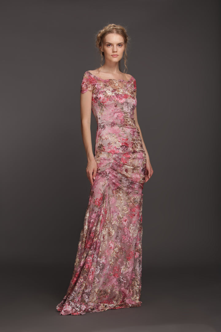 Off-shoulder long classic gown-0