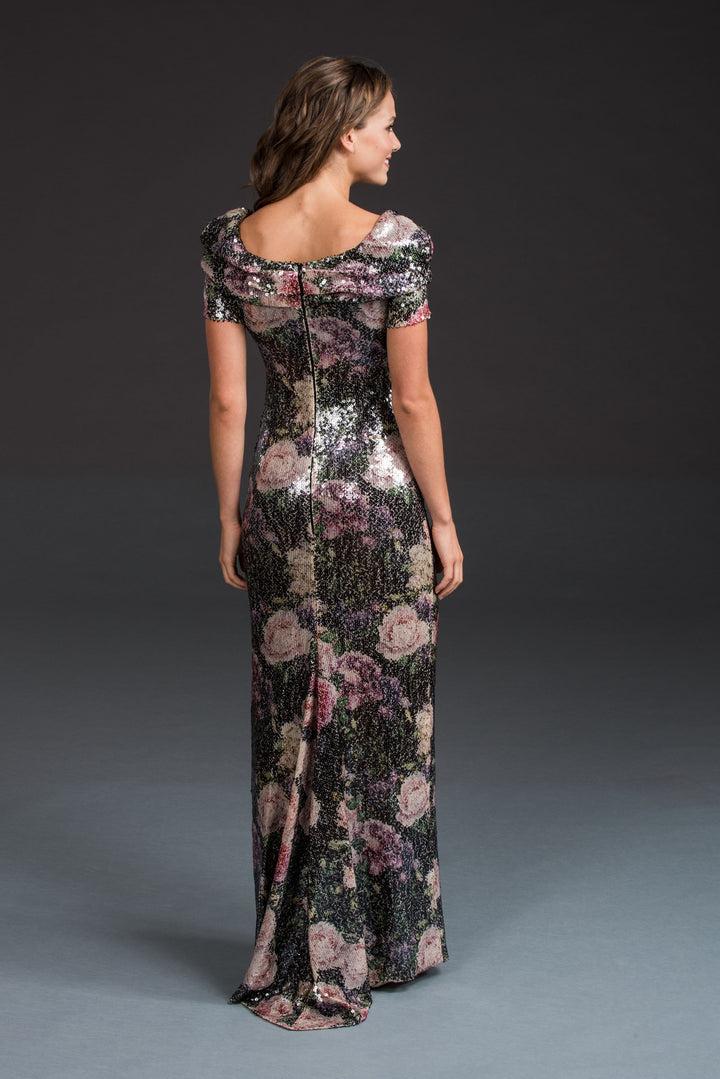 Short Sleeve Boat Neck Straight Gown-1