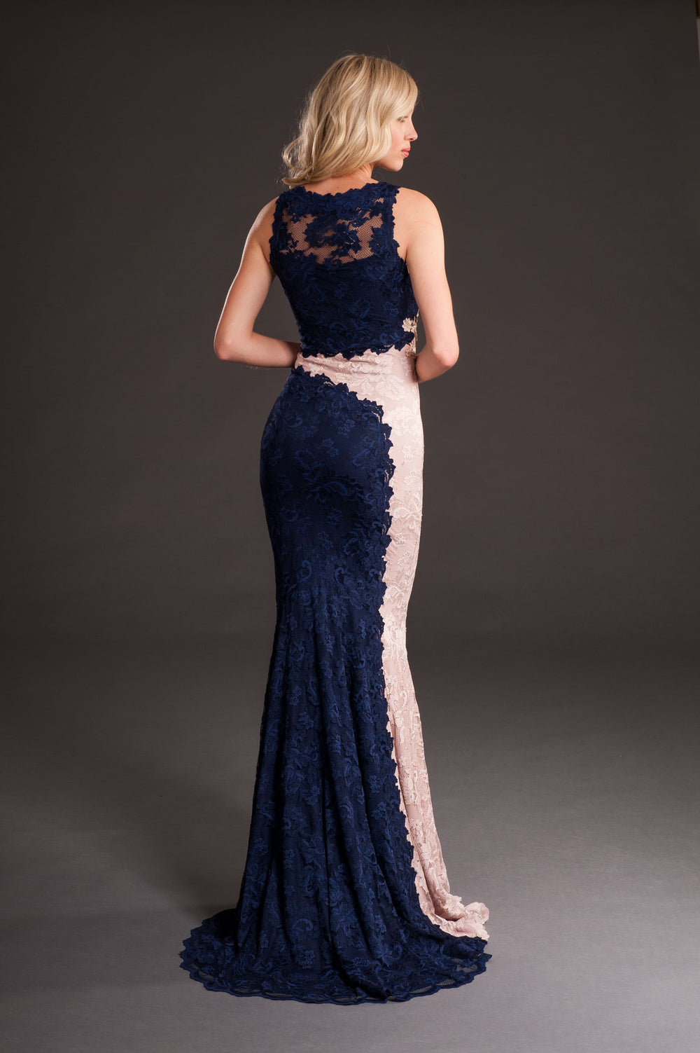 Mermaid Long Lotus Gown With Swarovski´s-1