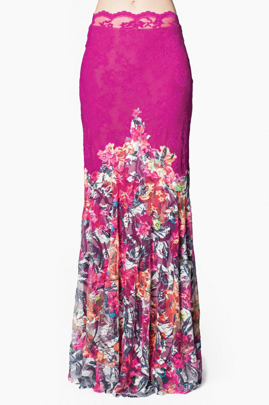 Floral Long Skirk-0