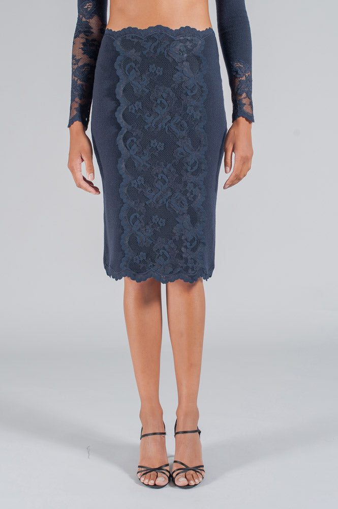 Cashmere Knee Length Skirt-0