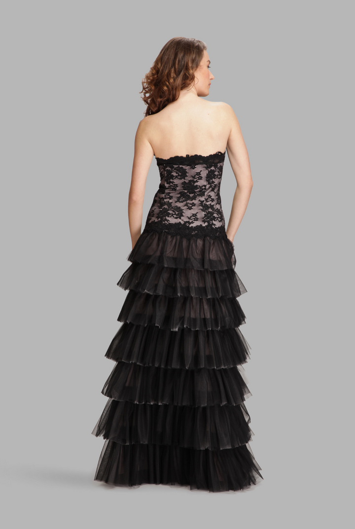 Corset layered frill gown-2