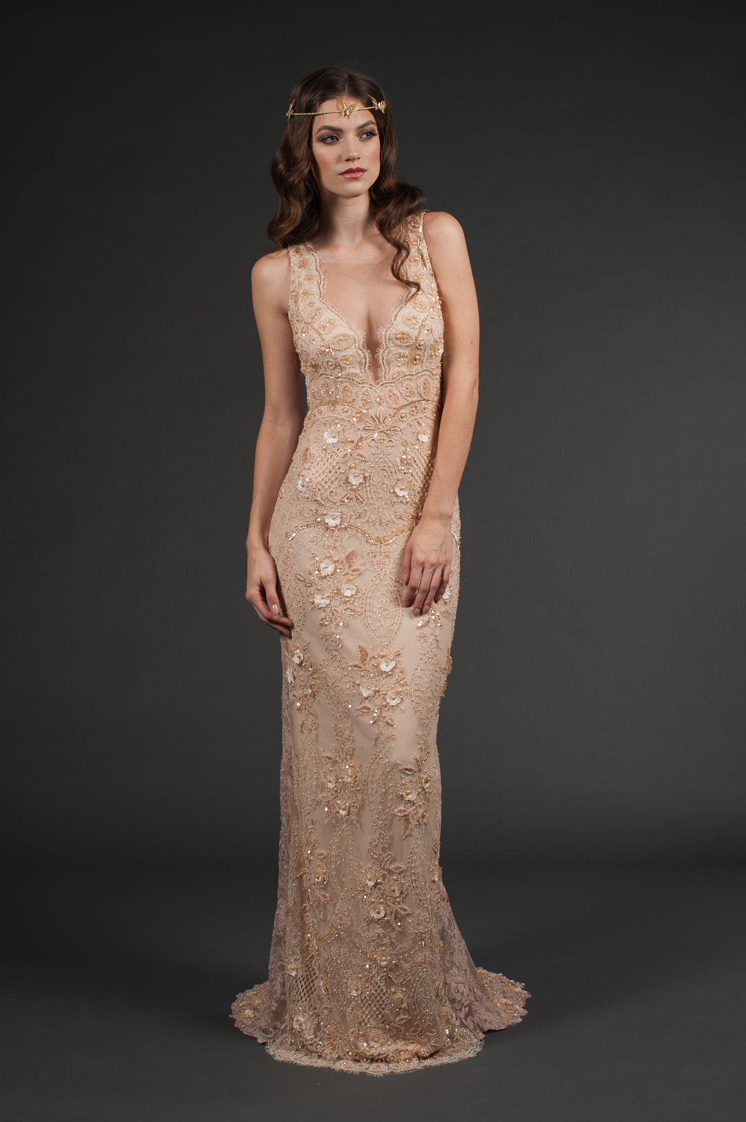 Nude Neck Gown-0