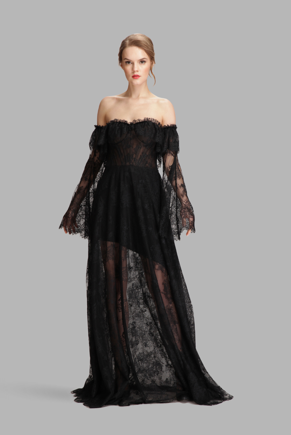 Baroque off-shoulder gown-2