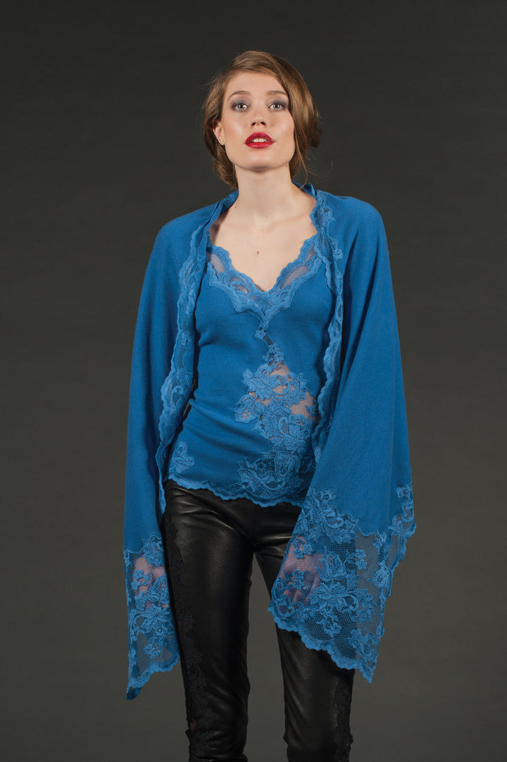 Cashmere and Lace Scarf-12