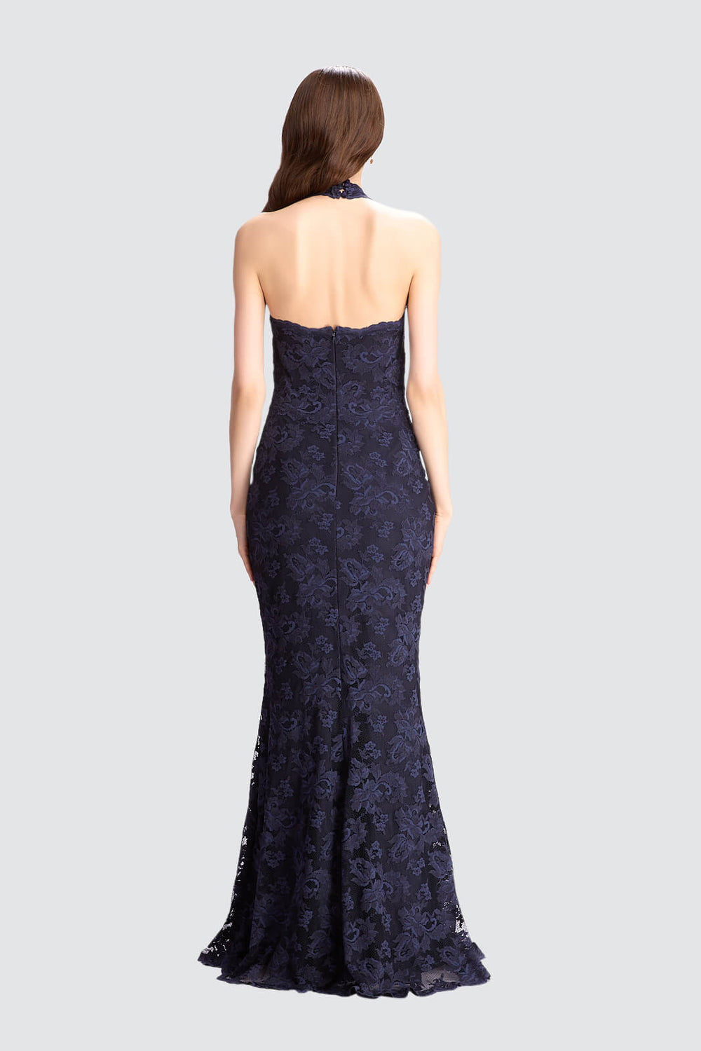 Halter Gown with Plunging Neckline-1