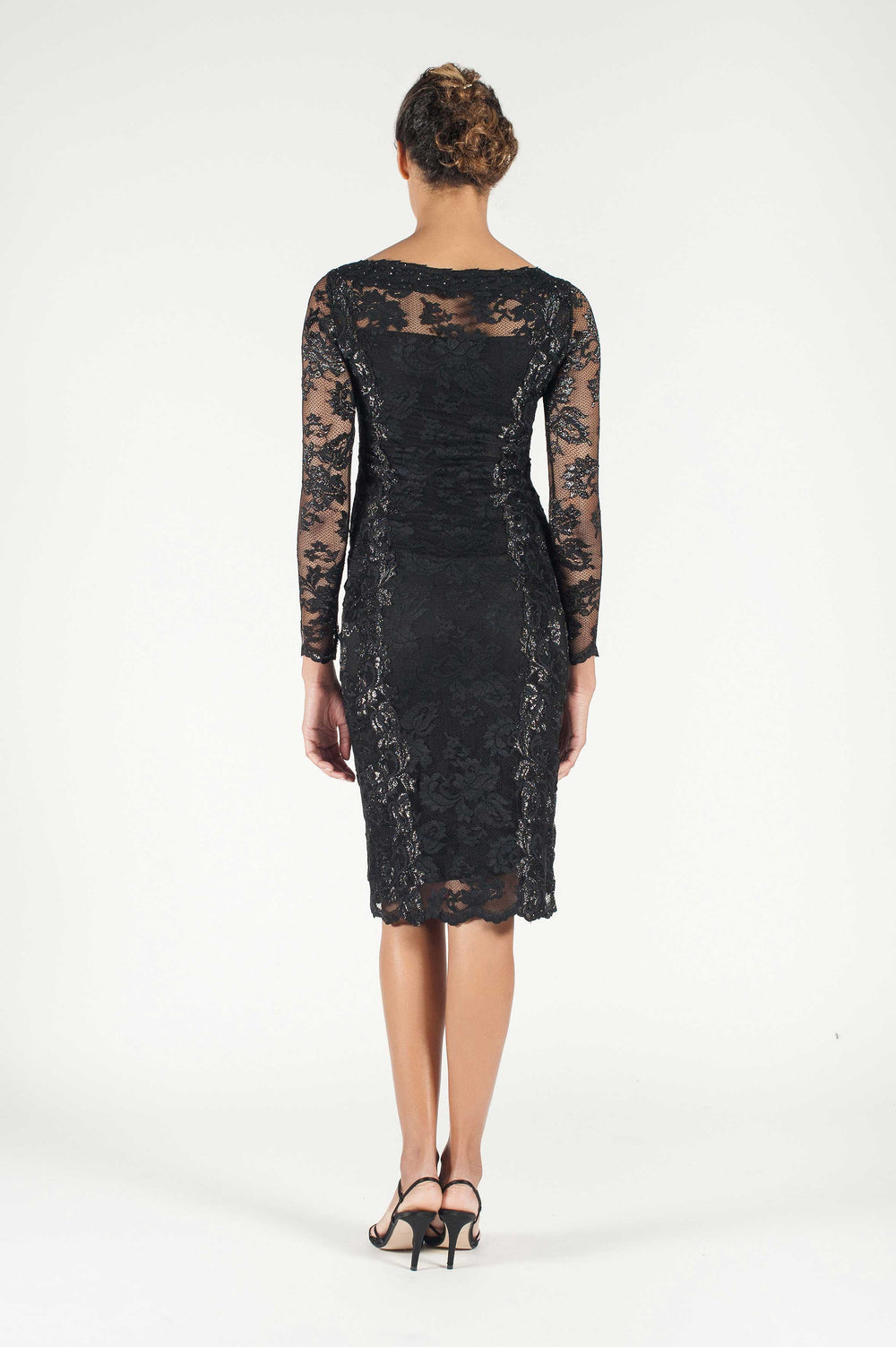 Elegant Black Lace Dress-1