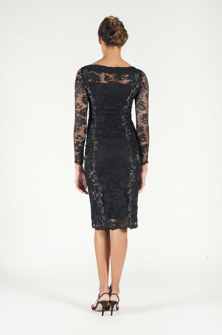 Elegant Black Lace Dress-1