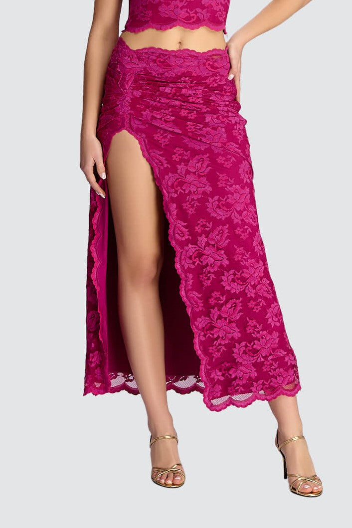 High-Slit Maxi Skirt-0