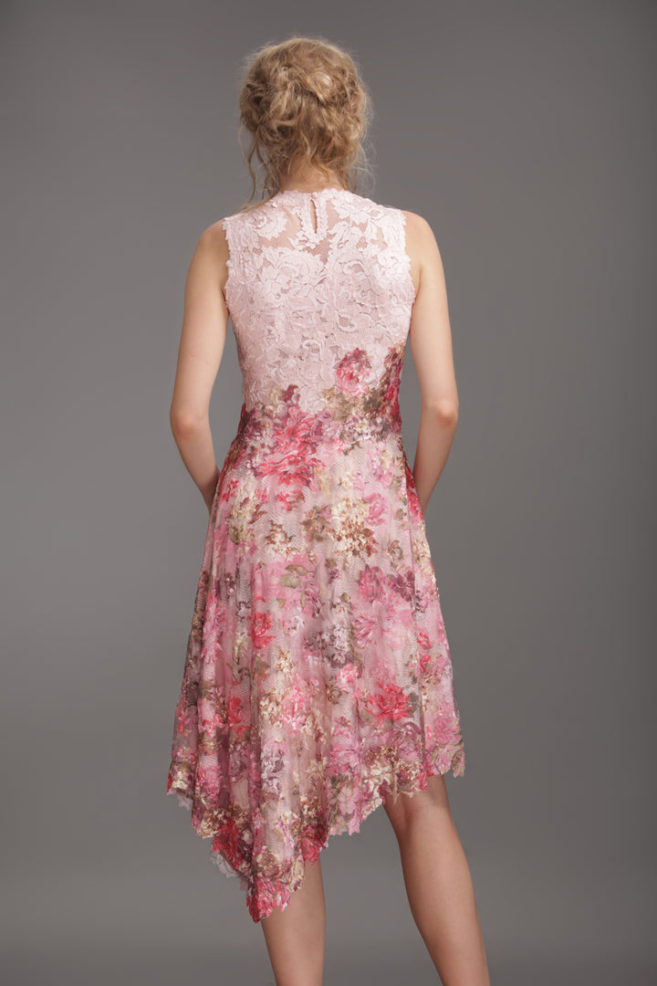 Bi-colour asymetrical skirt dress-1