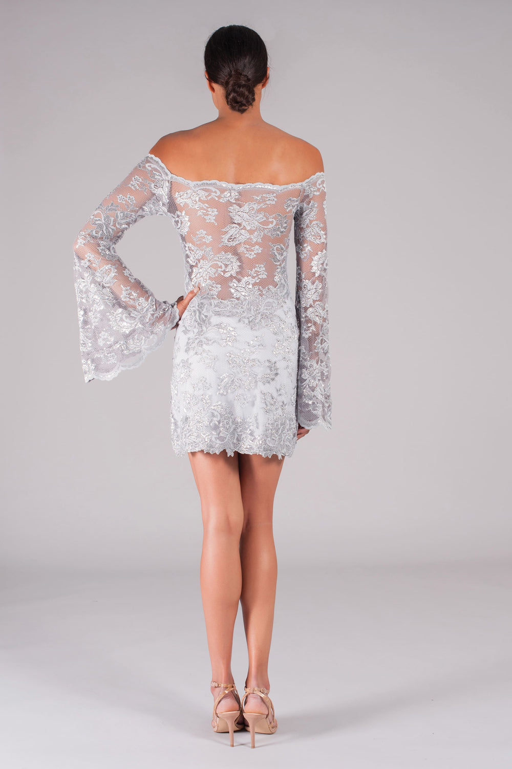 Jewel Grey Lace Tunic-1