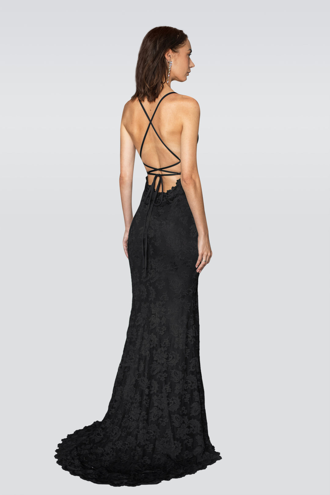 Backless Long Black Dress-1