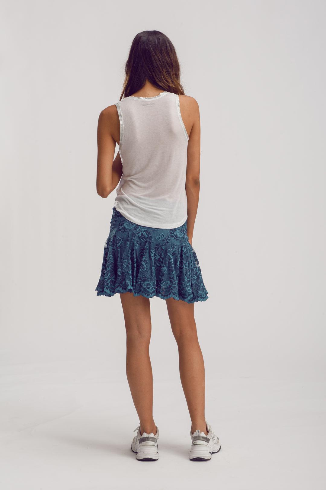 Mini Flared Lace Skirt-3