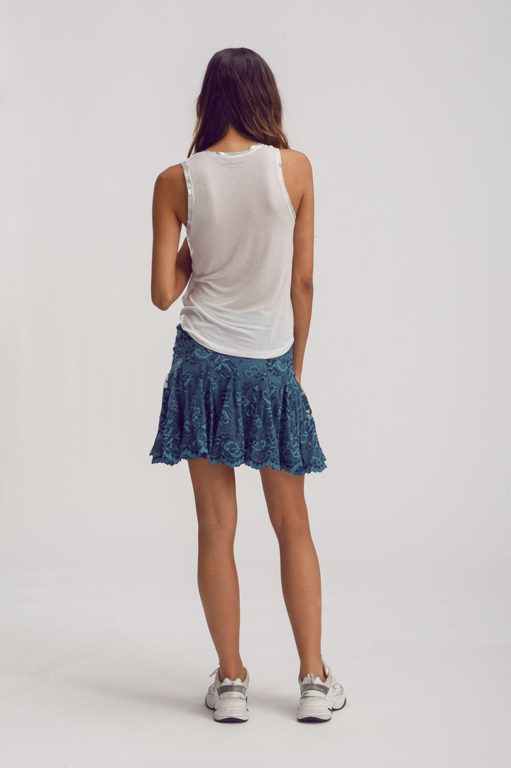 Mini Flared Lace Skirt-3