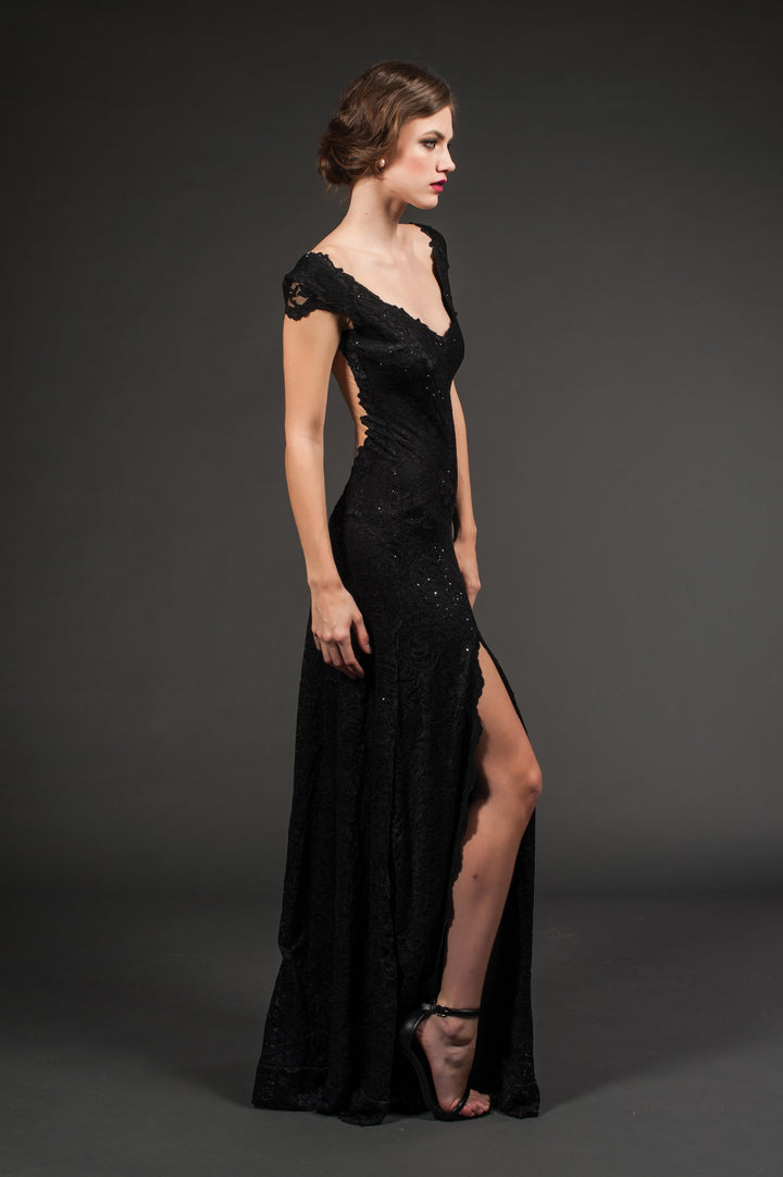 Black Lace Gown-1